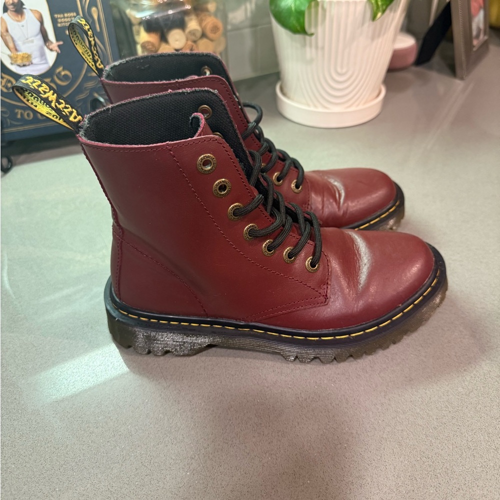 Burgundy Doc Marten Lace up Boots